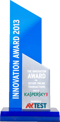 The AV-TEST INNOVATION AWARD Is Presented to Kaspersky Lab in September 2013