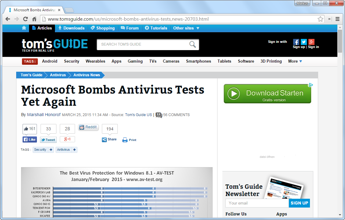 AV-TEST Media Coverage I/2015