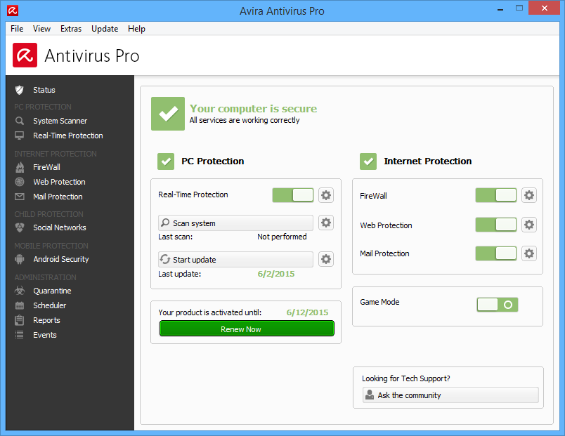 escan free antivirus download for windows 7