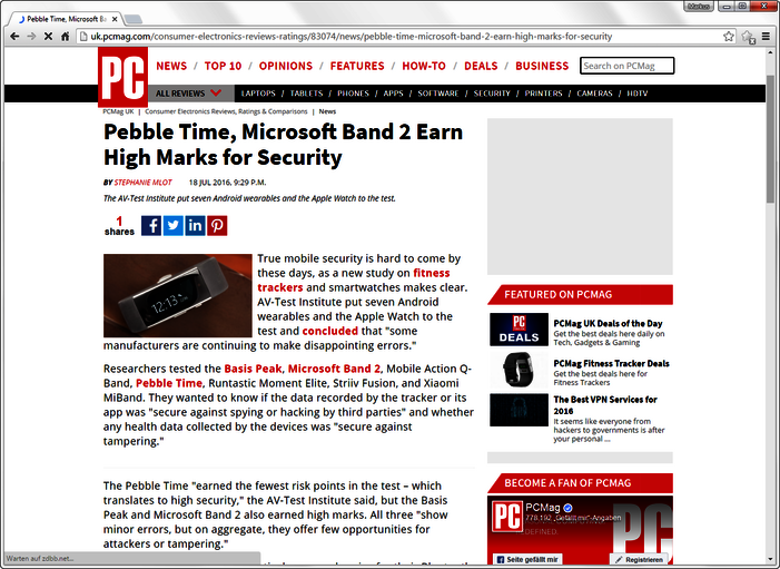  Revue de presse d&rsquo;AV-TEST II/2016