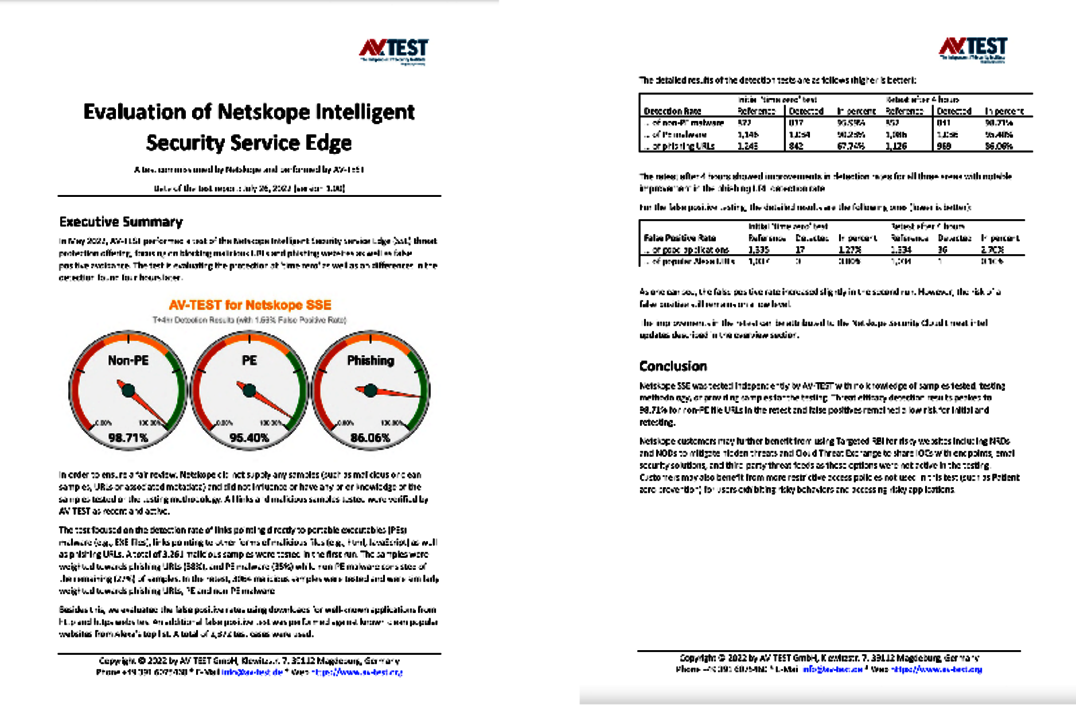 Evaluation of Netskope Intelligent Security Service Edge 