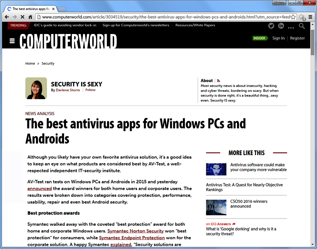Revue de presse d'AV-TEST I/2016