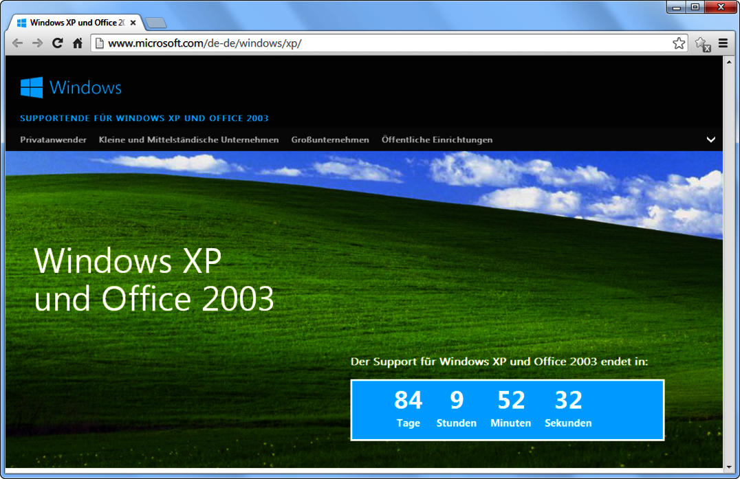 En la página web de Microsoft El fin de Windows XP se acerca: los siguientes programas antivirus protegerán su sistema XP tras el fin del soporte