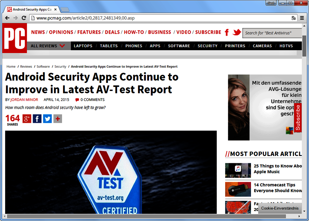 Revue de presse d'AV-TEST II/2015