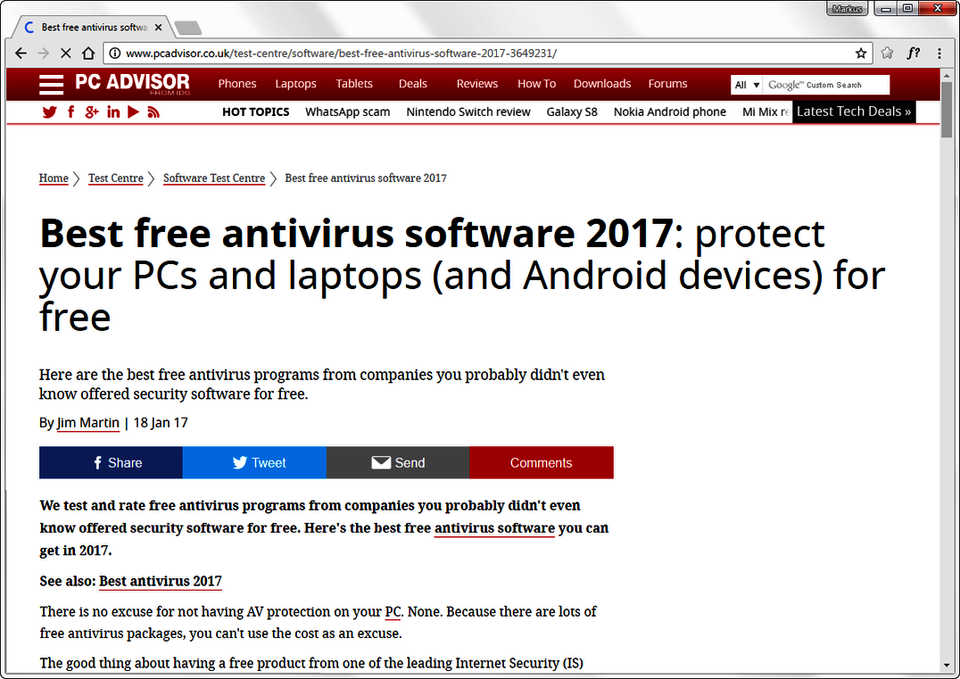 PC Advisor AV-TEST dans les médias