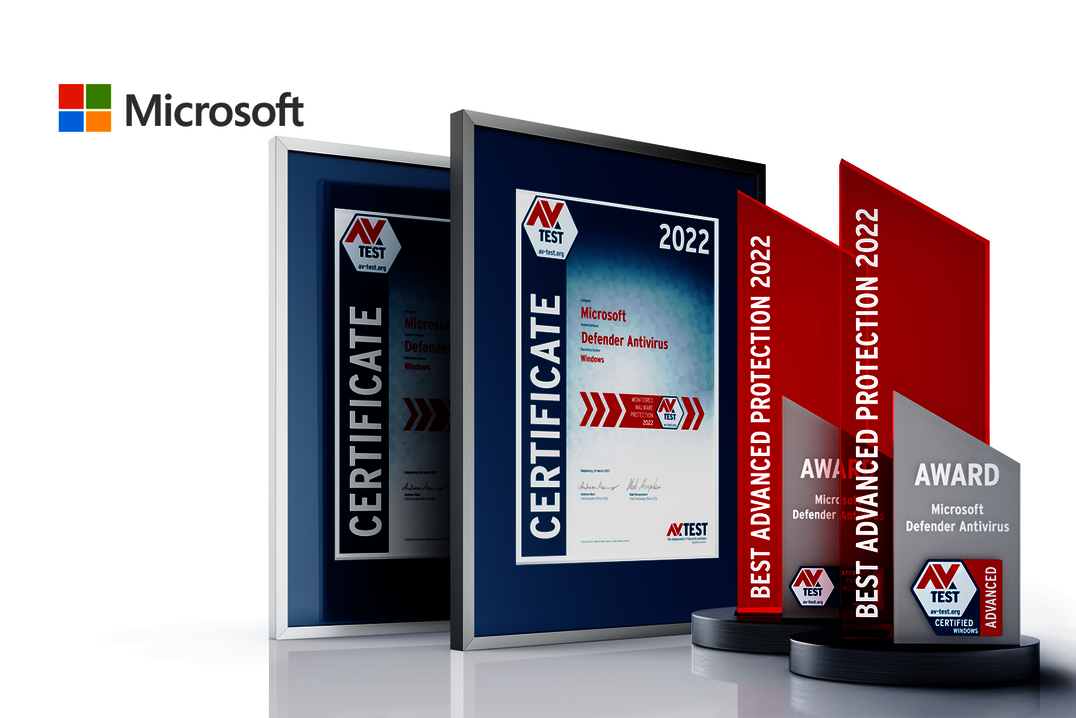 AV-TEST Award 2022 para Microsoft