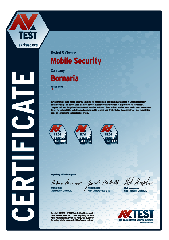 <p>Download as: <a href="/fileadmin/Content/Certification/2013/avtest_certified_mobile_2013_bornaria.pdf">PDF</a></p>