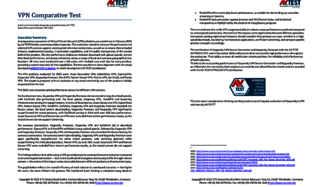 A test commissioned by Kaspersky A comparative assessment of Virtual Private Network (VPN) solutions was carried out in February 2025 by AV-TEST, commissioned by Kaspersky. This evaluation aimed to measure the performance of selected VPN services against unencrypted reference connections, as well as to review their included features, implemented security, IP protection capabilities, and the public transparency of the vendor behind the product.
