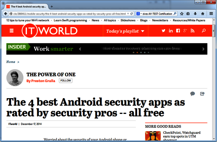 Revue de presse d'AV-TEST IV/2014