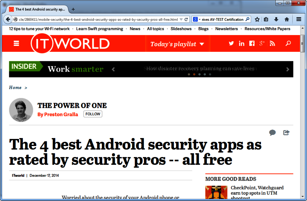Revue de presse d'AV-TEST IV/2014
