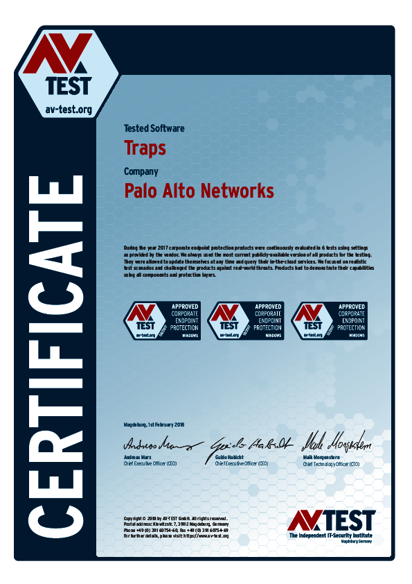 <p>Download as: <a href="/fileadmin/Content/Certification/2017/avtest_certified_windows_corporate_2017_palo_alto_networks.pdf">PDF</a></p>