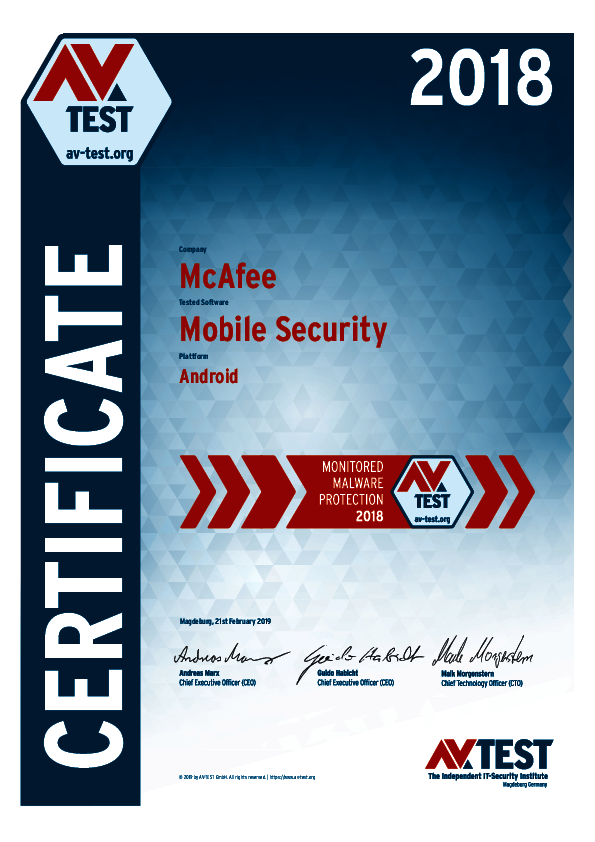 <p>Download as: <a href="/fileadmin/Content/Certification/2018/avtest_certificate_android_2018_mcafee.pdf">PDF</a></p>