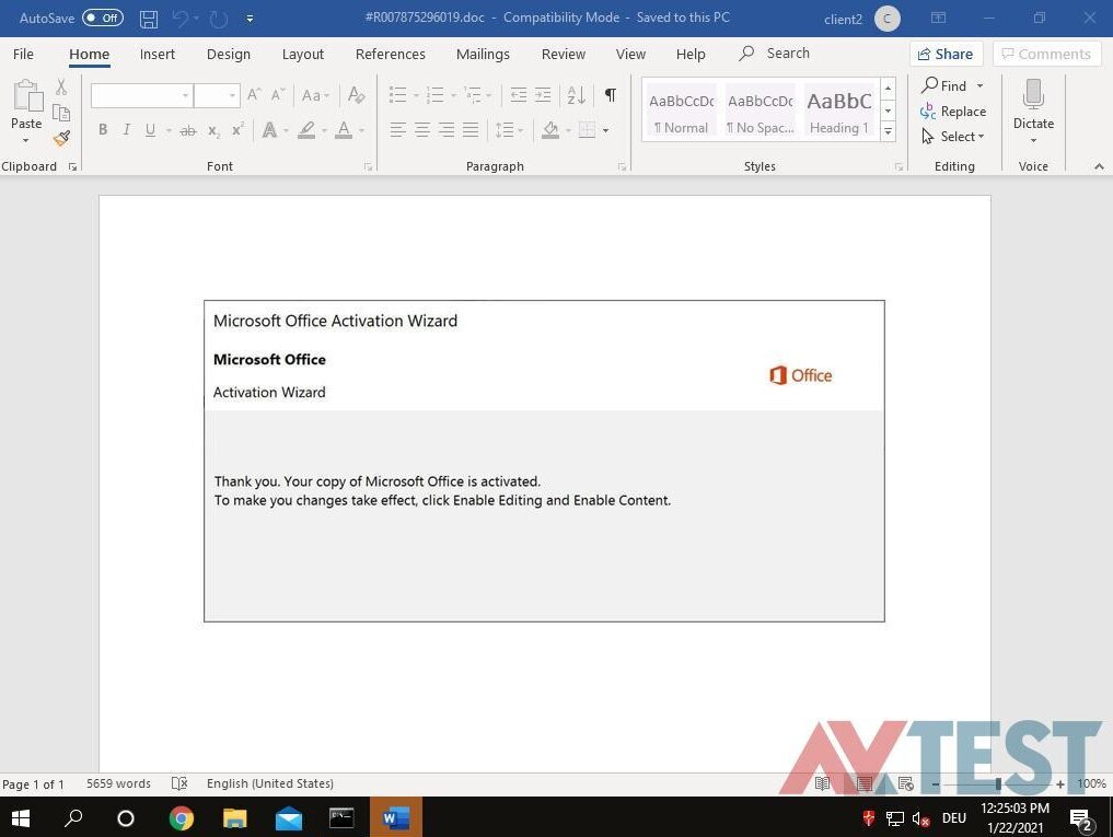 Utilisateurs trompés par la macro