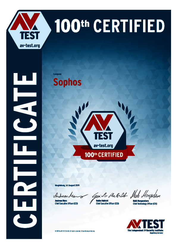 <p>Download as: <a href="/fileadmin/Content/Certification/2019/avtest_certificate_2019_100_certified_sophos.pdf">PDF</a></p>