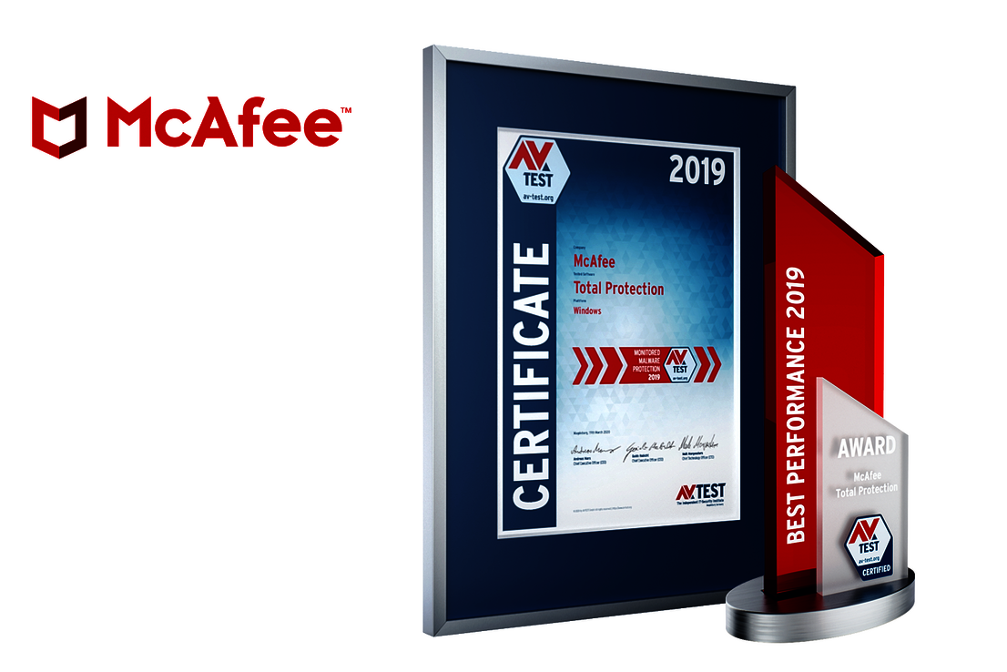 AV-TEST Award 2019 AV-TEST Award 2019 for McAfee