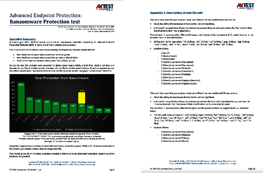Advanced Endpoint Protection: Ransomware Protection test