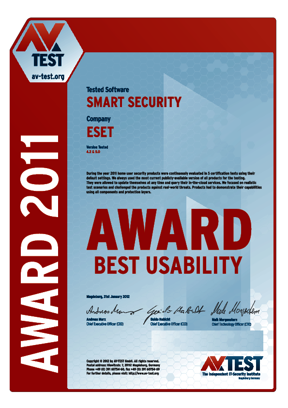 <p>Download as: <a href="/fileadmin/Awards/Producers/eset/2011/avtest_award_2011_best_usability_eset.pdf">PDF</a></p>
