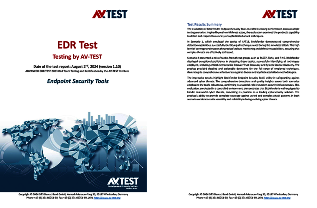 Test EDR avanc&eacute; 2024 : Bitdefender Endpoint Security