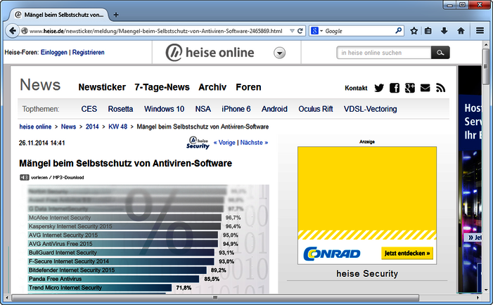heise.de AV-TEST Medienspiegel IV/2014