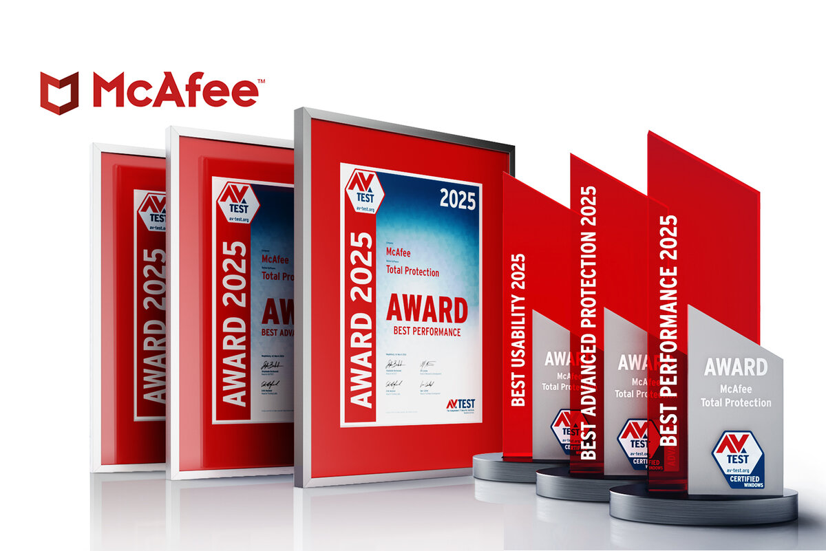AV-TEST Awards 2025 für McAfee