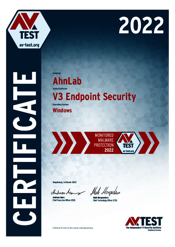 <p>Download as: <a href="/fileadmin/Content/Certification/2022/avtest_certificate_2022_windows_ahnlab_v3_endpoint_security.pdf">PDF</a></p>