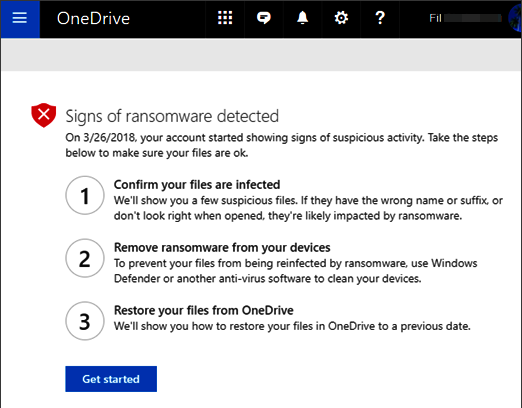 OneDrive y ataques ransomware