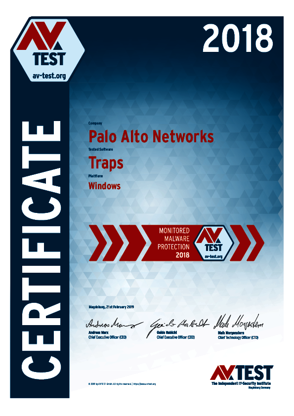 <p>Download as: <a href="/fileadmin/Content/Certification/2018/avtest_certificate_windows_corporate2018_palo_alto_networks.pdf">PDF</a></p>