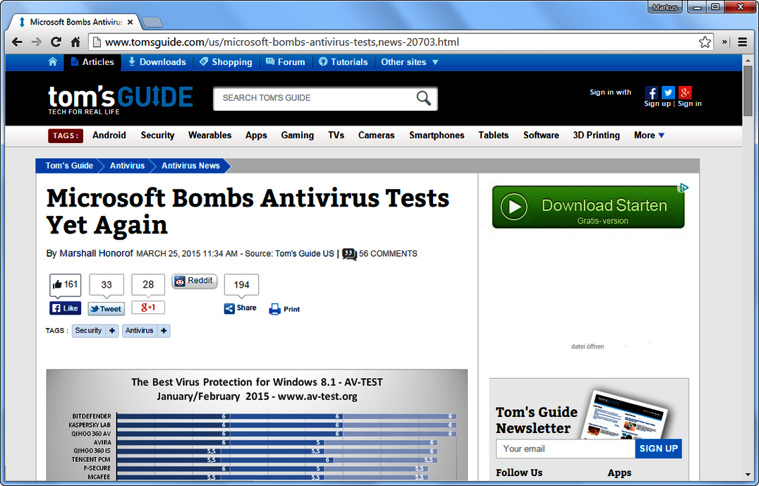 AV-TEST Media Coverage I/2015
