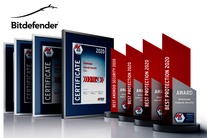AV-TEST Award 2020 d&eacute;cern&eacute; &agrave; Bitdefender
