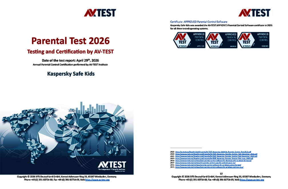 Kaspersky Safe Kids: Kinderschutz-Zertifizierungstest 2026