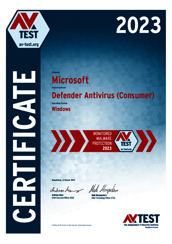 <p>Download as: <a href="/fileadmin/Content/Certification/2023/avtest_certificate_2023_windows_microsoft_defender_antivirus_consumer.pdf">PDF</a></p>