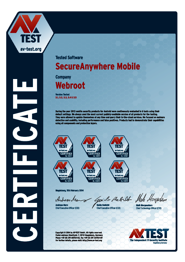 <p>Download as <a href="/fileadmin/Content/Certification/2013/avtest_certified_mobile_2013_webroot.pdf">PDF</a></p>